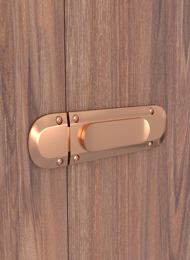 Boniry Door Latch Lock | Solid Metal Door Stopper for Bathroom, Home, Office | Easy Install, Smooth Sliding, Heavy Duty Latch (1, Rose Gold) - Image 1